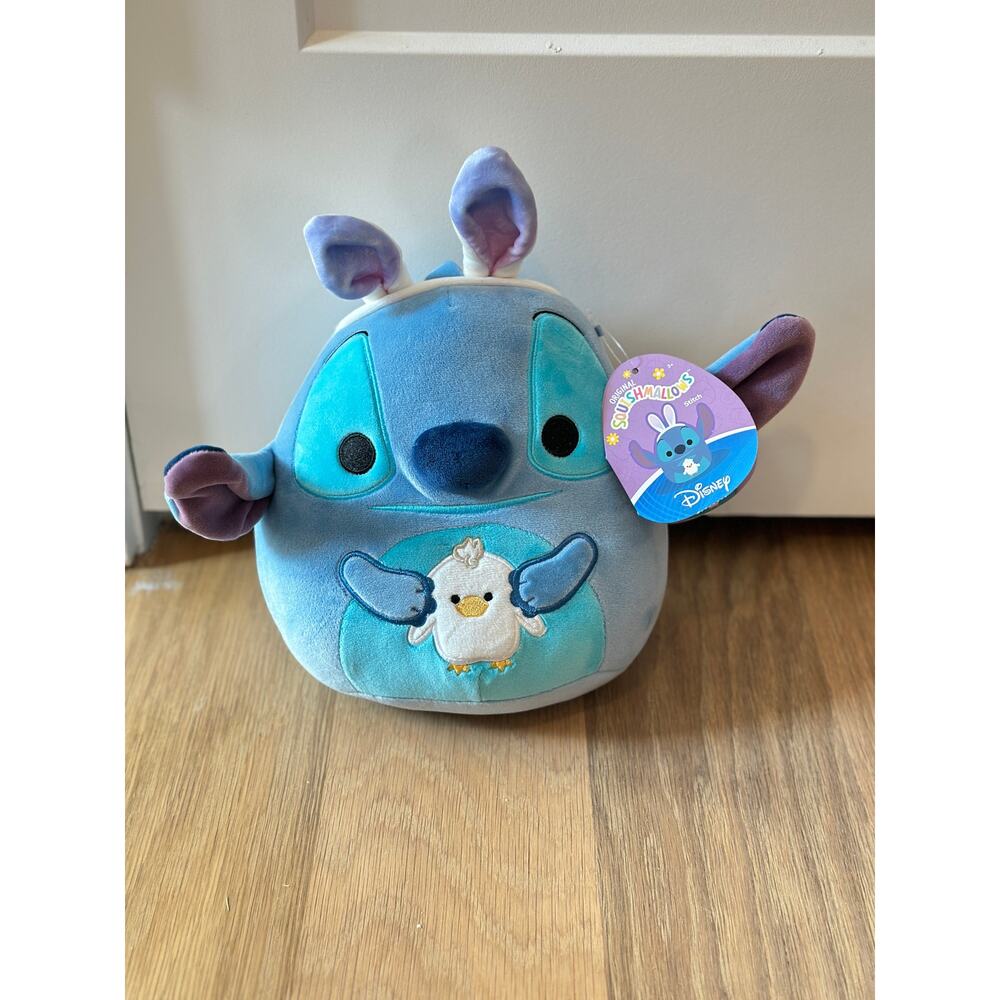 Squishmallow Plush Disney Stitch with Bunny Ears 8" Easter 2024 NWT